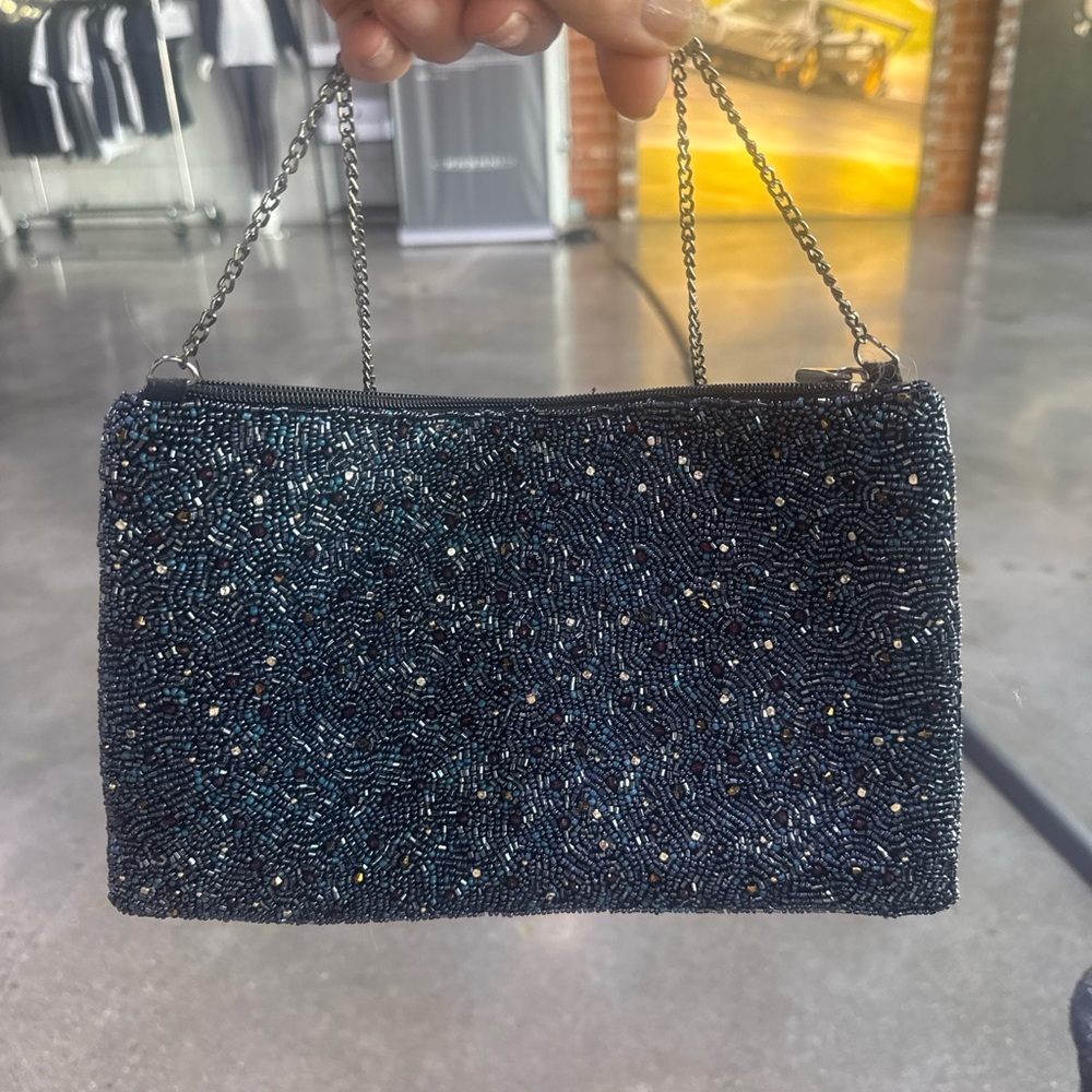 Vintage Sfera Femme Midnight Beaded Mosaic Clutch